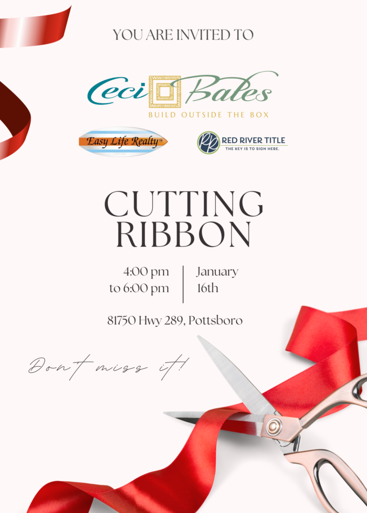 Invitation to a ribbon cutting event